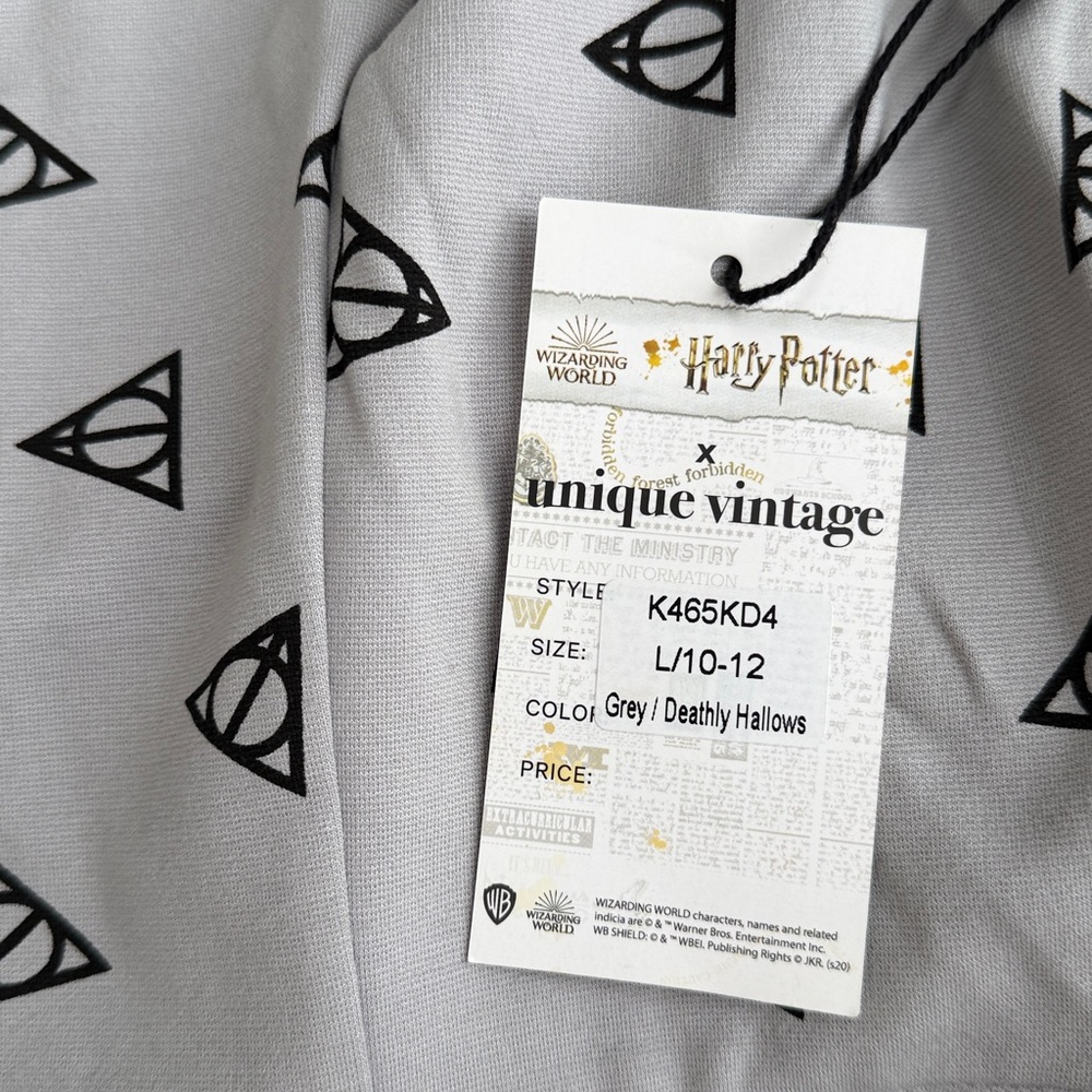 Unique Vintage Harry Potter Dress deathly hallows nwt large - Picture 3 of 6